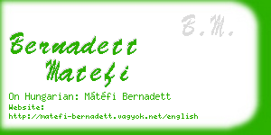 bernadett matefi business card