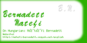 bernadett matefi business card